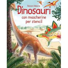 Libro con mascherine per stencil Dinosauri dai 3 anni