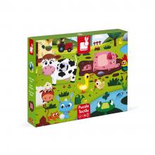 Puzzle Tattile Gli Animali della Fattoria 20 pezzi 2-4 anni