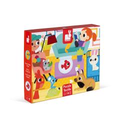 Puzzle Tattile Animali Domestici 20 pezzi 2-4 anni