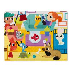 Puzzle Tattile Animali Domestici 20 pezzi 2-4 anni